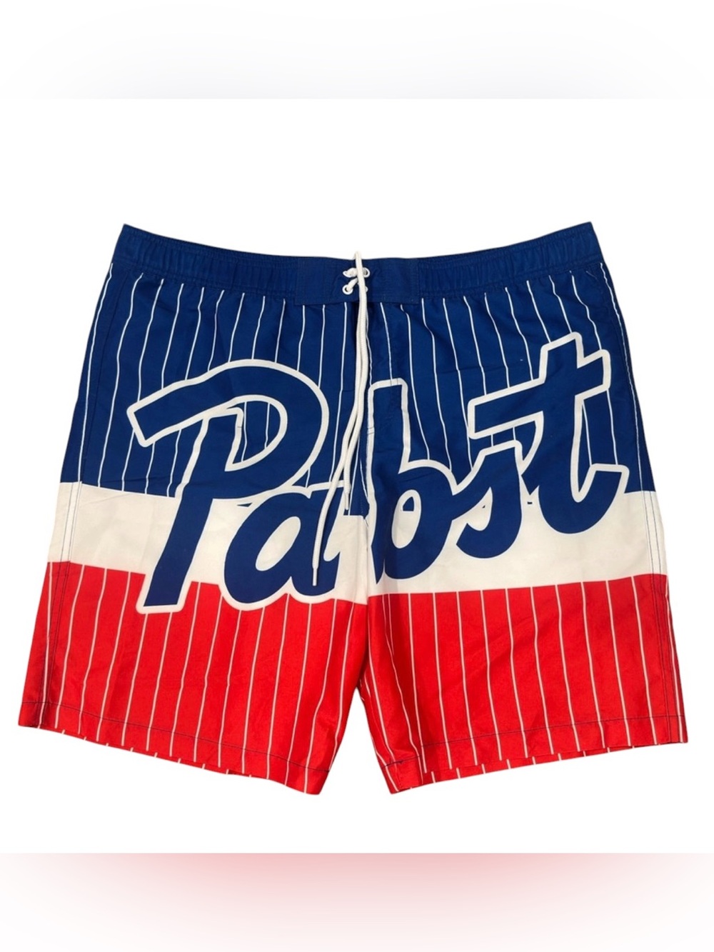 Pabst Men's Blue and Red Swim Trunks